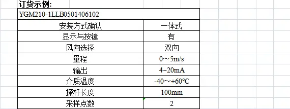 YGM210风速变送器风速测量控制