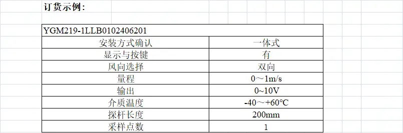 YGM219微风速变送器