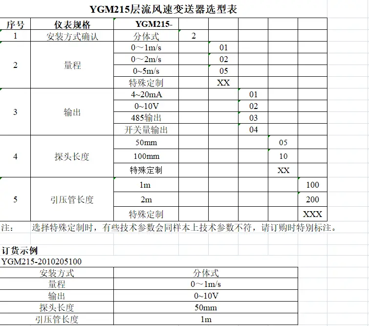 YGM215层流风速变送器